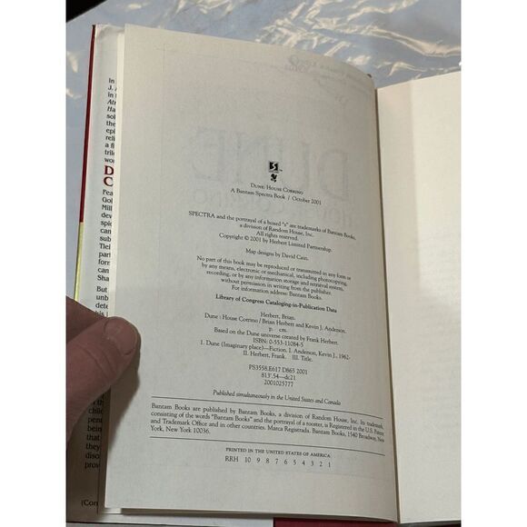 2001 Dune House Corrino Brian Herbert, Kevin J. Anderson 1st Ed 1st Print, HC DJ - Picture 11 of 14